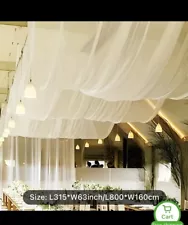 6 Wedding Arch Drape White Fabric Backdrop Drapery for Bridal Ceremony Reception