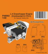 CMK 1/48 L-4 Grasshopper Engine (Continental O-170-3)