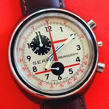 Sears Easy Rider Watch By Heuer Chronograph Rare Mechanical Bracelet For Repair