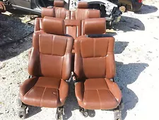 06 Jeep Commander XK saddle brown leather seats front & middle row