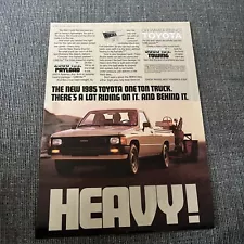 1985 Toyota One Ton Truck Ad Pickup Truck Heavy !