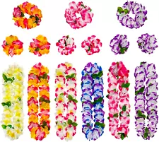 15 Counts Hawaiian Leis Flower, Leis Necklace Hawaiian for Kids or Adults Luau P