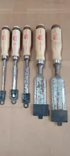 Stubai bevel edged hardwood handled wood chisels set of 5 pieces