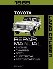 1989 Toyota Land Cruiser Shop Service Repair Manual Book Engine Drivetrain OEM (For: 1989 Toyota)