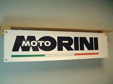 Moto Morini Banner Classic Italian Motorcycle Garage Workshop Sign. 3-1/2 Strada