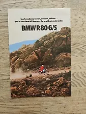 Vintage BMW R80 G/S Motorcycle Sales Brochure 1981 - Tourers, Choppers, Enduros