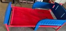 Toddler Bed For Boys Girls With Guard Rails Kids Children Blue red WITH Mattress