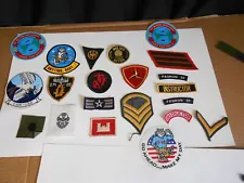 Vintage Mixed Lot of Military Patches 21 Piece Lot (f42)