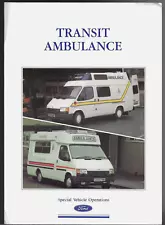 Ford Transit Ambulances By SVO 1990-91 UK Market Foldout Sales Brochure