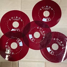 5 Vintage Blank EDISON Diamond Recording Disks