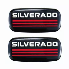 2X Side Roof Pillar Cab Emblem Badge Nameplate for 99-07 Chevy Silverado Red