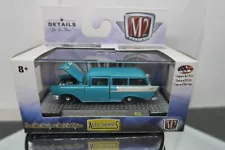 M2 MACHINES 1/64 SCALE 1957 CHEVROLET 150 HANDYMAN STATION WAGON R53 IN AQUA!