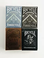 Bicycle Playing Cards, Guardians, Robocycle, Steam Punk - New - Lot Of 4