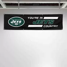 For New York Jets Football Fans 2x8 ft Flag You Are In Country Gift Banner