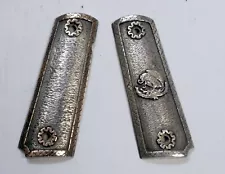 Vintage Handmade Silver and Gold Mexican Colt 1911 Grips Rare