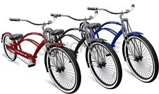 26" Chopper Bike Stretch Beach Cruiser Coaster Brake Stainless Steel Spokes