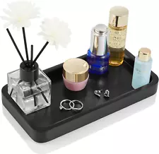 8" Bathroom Vanity Tray for Counter - Wood Tray for Dresser Tops Perfume Jewelry