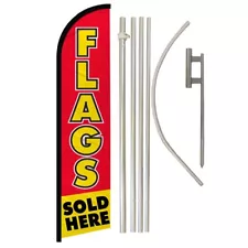 Flags Sold Here Full Curve Windless Swooper Flag & Pole Kit Flags for Sale