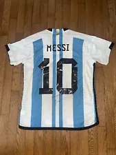 RARE AUTOGRAPHED Adidas Argentina Lionel Messi 10 Jersey Size S ‘Con Cariño’