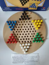 Vtg Cardinal Industries Solid Wood Chinese Checkers Game Premier Edition No.184