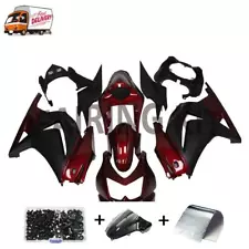 FK Injection Fairing Fit for Kawasaki NINJA EX250 250R 2008-2012 Red Black i065