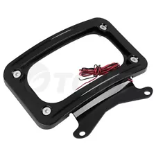 Curved License Plate Frame W/LED Light Fit For Harley Touring Road Glide King