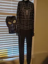 Boys Spiderman Noir Suit and Mask Size 10/12