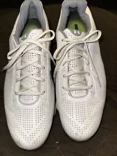 UNDER ARMOUR Drive One Armour Waterproof White Grey Golf Shoes Cleats Sz 10.5