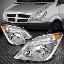 For 07-13 Dodge/Mercedes/Freightliner Sprinter 2500 3500 Headlights Chrome/Amber