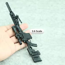 1:6 Scale Model Assembly Sniper rifle Gun 4D Black MSR For 12" Figure Toy ++