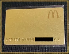 ð¨ð¦ CANADA MCDONALD'S GOLD COLOUR GIFT CARD / ARCH CARD ----- NEW --- RARE ð¨ð¦