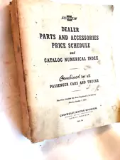 1938-1965 Chevrolet Dealer Parts & Accessories Price Schedule Catalog Car Truck (For: More than one vehicle)