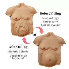 Inflatable Silicone Body Suit with Beer Belly Fake Fat Belly for Cosplay Costume