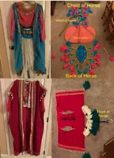 Vintage 1966 Arabian Costumes For Horse (2) and Rider (2) w/picture - Handmade