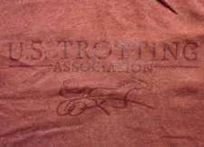 US TROTTING ASSOCIATION lrg T shirt Columbus ringer tee USTA harness racing Ohio