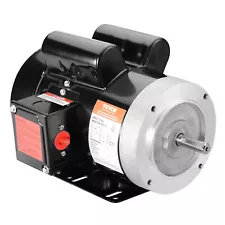 VEVOR 1.5HP Electric Motor 1725RPM AC115/230V 56C Frame 1-Phase 5/8" Keyed Shaft