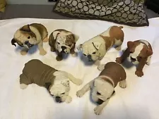 Danbury Mint English Bulldog figurines - Statues complete set of 6 All retired