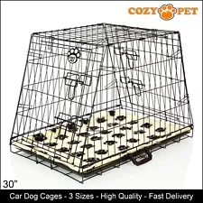 Car Dog Cage By Cozy Pet 30" Medium inc Vet Bed Size Puppy Travel Crate CDC02