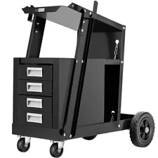 220LBS Welding Cart w/ Tank Storage, 4 Drawers for TIG MIG Welder Plasma Cutter