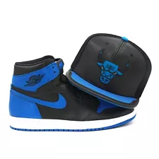 Mitchell & Ness Chicago Bulls Snapback Hat Cap For Jordan 1 Retro Royal