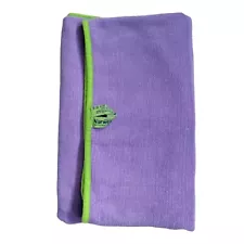 Norwex Baclock Kids Toddler Bath Towel Purple Green Trim 45" x 27" Antimicrobial