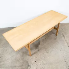 Mid Century Danish Modern Coffee Table Borge Mogensen Soborg Mobler White Oak VG