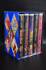 Disney Black Diamond VHS Set: 4 Sealed, 1 Open, Robin Hood to Dumbo #228-#024