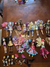 ever after high used dolls lot