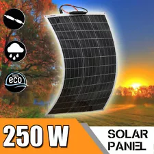 250W Flexible Solar Panel Module Waterproof Monocrystalline Boat Car RV Marine✅