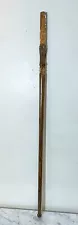 VINTAGE NATIVE AMERICAN CARVED WOOD 48" TALL WALKING STICK WITH INDIAN HEAD