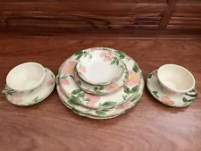 12 Pieces Vintage Franciscan Desert Rose Dinning Set For 2