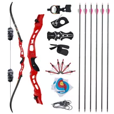 66" Takedown Recurve Bow 20-40lbs for RH Archery Bow Hunting Target/Athletic