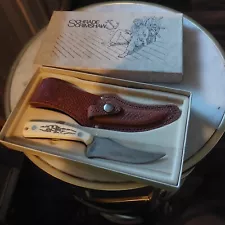 Vintage u.s.a. SCHRADE SCRIMSHAW BEAR-155SC ,NOS!,Estate sale!