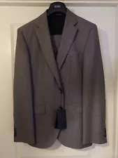 Hugo Boss Grey Micro-Check 2-Piece Suit 38r Reda Wool